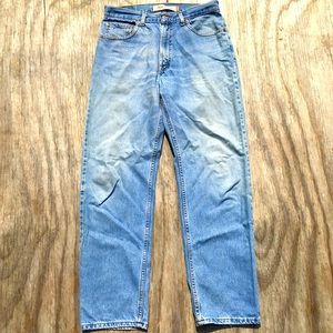 LEVIS 550 Y2K VINTAGE FADED LIGHT BLUE DENIM JEAN PANTS RELAXED FIT 34 x 34